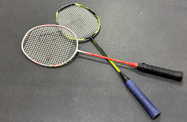 Badminton Racket on white background