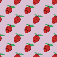 seamless background with strawberries