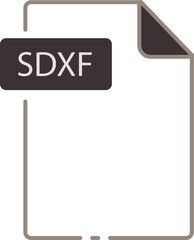 Obraz premium SDXF File format minimal icon outline