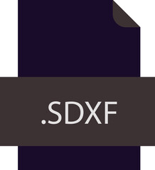 SDXF  File icon fill crisp corners with doted lines