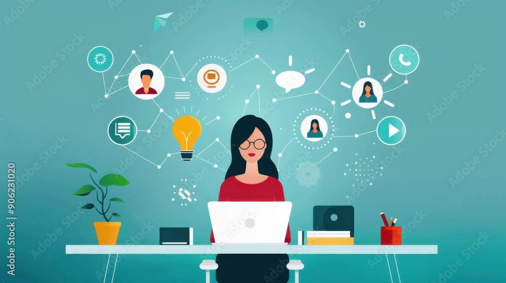 Poster online collaboration with shared documents and editing features, synchronized and effective.