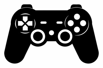 Gaming controller Silhouette vector illustration isolated white background © Trendy CraftSVG 