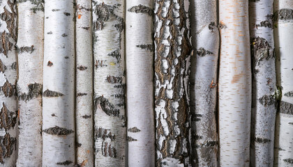 Obraz premium Tekstura drewno brzoza, tapeta generative ai 