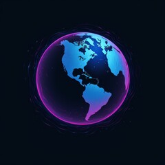 Fototapeta premium blue earth globe illustration