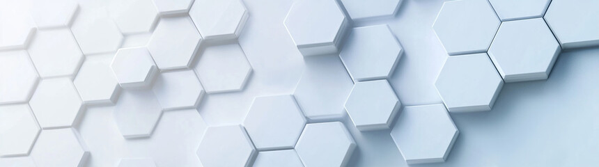 Fondo blanco abstracto con patrón hexagonal para diseño de pancartas, carteles o presentaciones. Concepto minimalista con efecto de luz y sombra en la pared. Fondo para temas de medios digitales