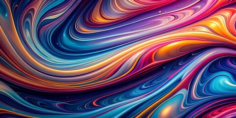 Obraz premium Liquid Abstract Pattern Background Of Space Curves Generative AI