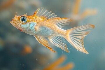 Fototapeta premium flying fish skimming the surface