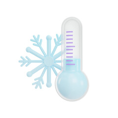 blue temperature 3d illustration