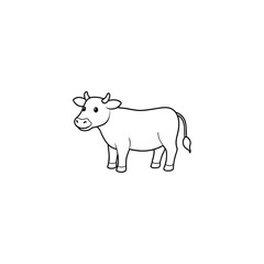 cow cartoon isolated on white