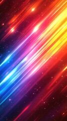 Obraz premium Diagonal lines of light are streaking across a dark background