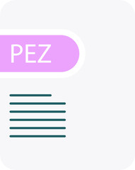 Fototapeta premium PEZ File icon deep and minimal