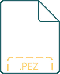 Obraz premium PEZ File icon deep rounded outline