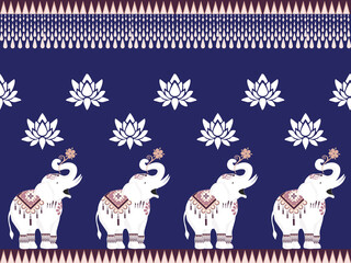 Geometric Ethnic pattern, 
Native American tribal fabric, tile, carpet, vector, 
illustration design, on navy blue background 