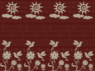 Geometric Ethnic pattern, 
Native American tribal fabric, tile, carpet, vector, 
illustration design, on navy blue background 