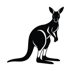 Kangaroo silhouette vector illustration