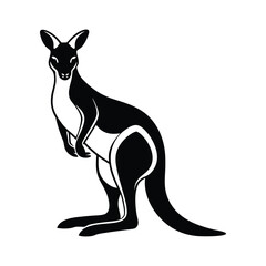 Kangaroo silhouette vector illustration