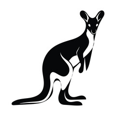 Kangaroo silhouette vector illustration