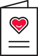 Heart Invitation Card Icon