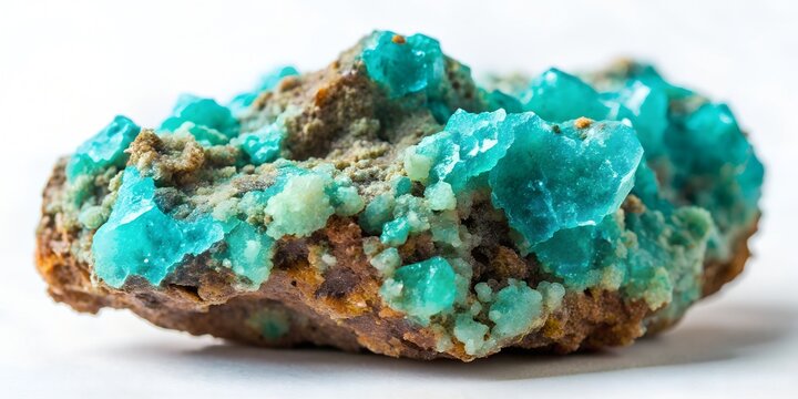 aurichalcite mineral specimen stone rock geology gem crystal Generative By AI