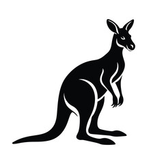 Kangaroo silhouette vector illustration
