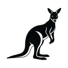 Kangaroo silhouette vector illustration