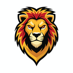Lion head vector logo design