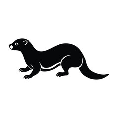 Otter animal silhouette vector illustration
