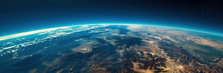 View of Australia's breathtaking landscapes from space, emphasizing its expansive and diverse regions.