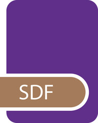 SDF File format icon with contour