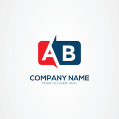 AB or BA Creative Modern Letters Logo Design Element