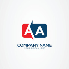 AA or A Creative Modern Letters Logo Design Element