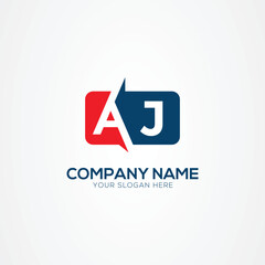 AJ or JA Creative Modern Letters Logo Design Element