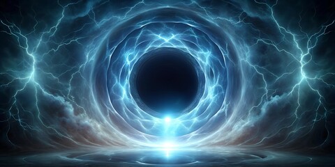Portal into a dark abyss Shockwave emitting from portal  AI-Created Content