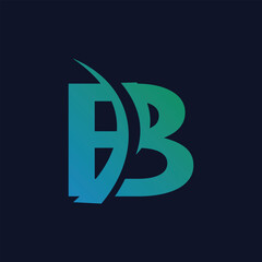Initial Letter B Logo Design. B Logo Design. Creative And Modern B logo