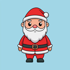 Cute Santa Clause vector flat illustration design