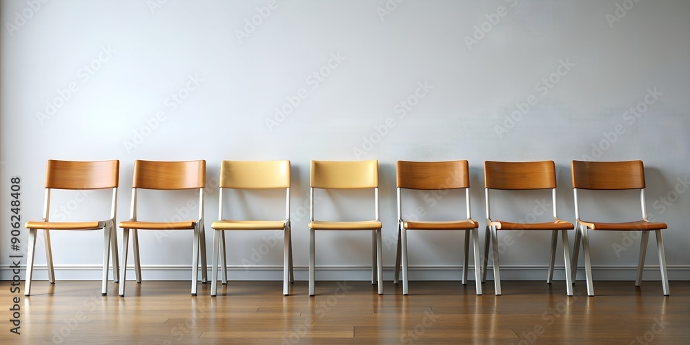 Poster the exception in uniformity one chair stands out ai generative