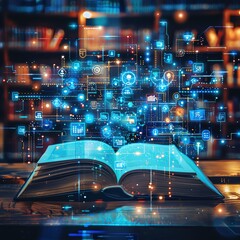 Books and digital screens with access symbols, representing International Day for Universal Access to Information