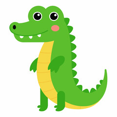 Cute Crocodile Vector Illustration