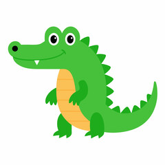 Naklejka premium Cute Crocodile Vector Illustration