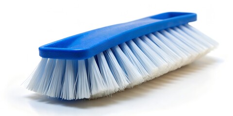 A small blue dust cleaning brush with white bristles AI-Created Content