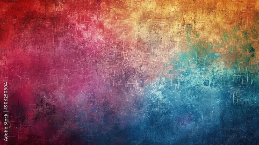 Aufkleber abstract multicolored grunge texture with vibrant painted background elegant space for text