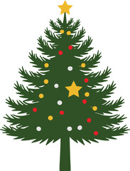 Christmas tree isolated with white background.eps