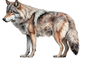 Fototapeta premium Close-up of a Wolf on a White Background