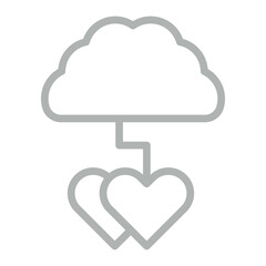 Matchmaker Vector Line Grey Icon Design