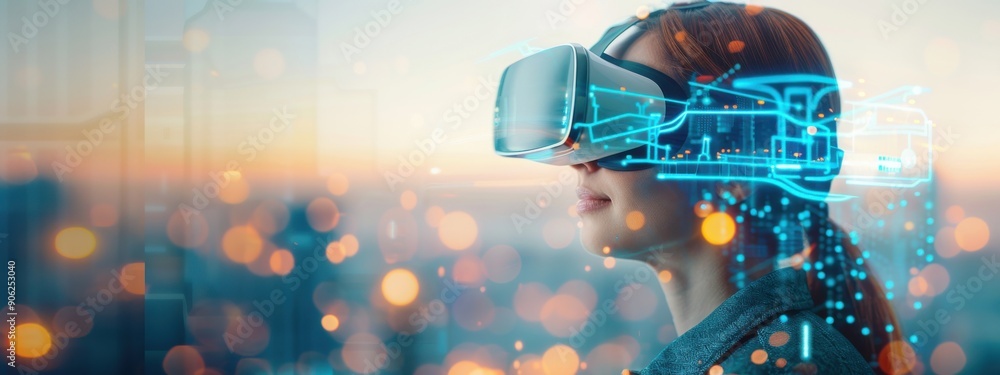 Poster augmented reality navigation systems for smart cities, augmented reality navigation, high-tech city 