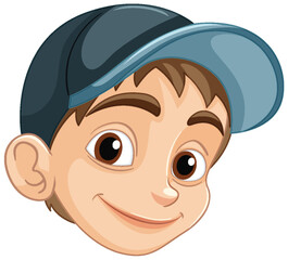 Smiling Boy in a Cap