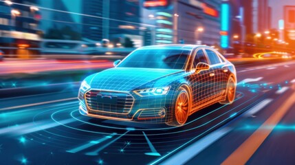 Autonomous vehicle using 5G for real-time navigation, advanced and reliable.