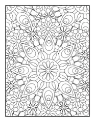 Mandala Coloring Pages. Seamless vector pattern. Black and white linear drawing. coloring page for children and adults. Mandala Coloring Book For Adult. Mandala Coloring Book. 