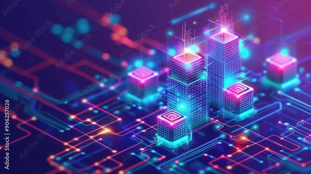 Poster decentralized internet with blockchain-backed infrastructure, robust and secure.