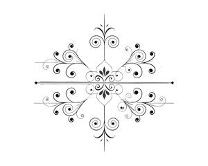 Set of Fancy Decorative Ornamental Lines vector. ai generated